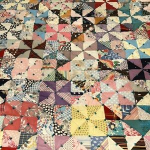 Vintage‎ Handcrafted Windmill Patchwork Quilt
